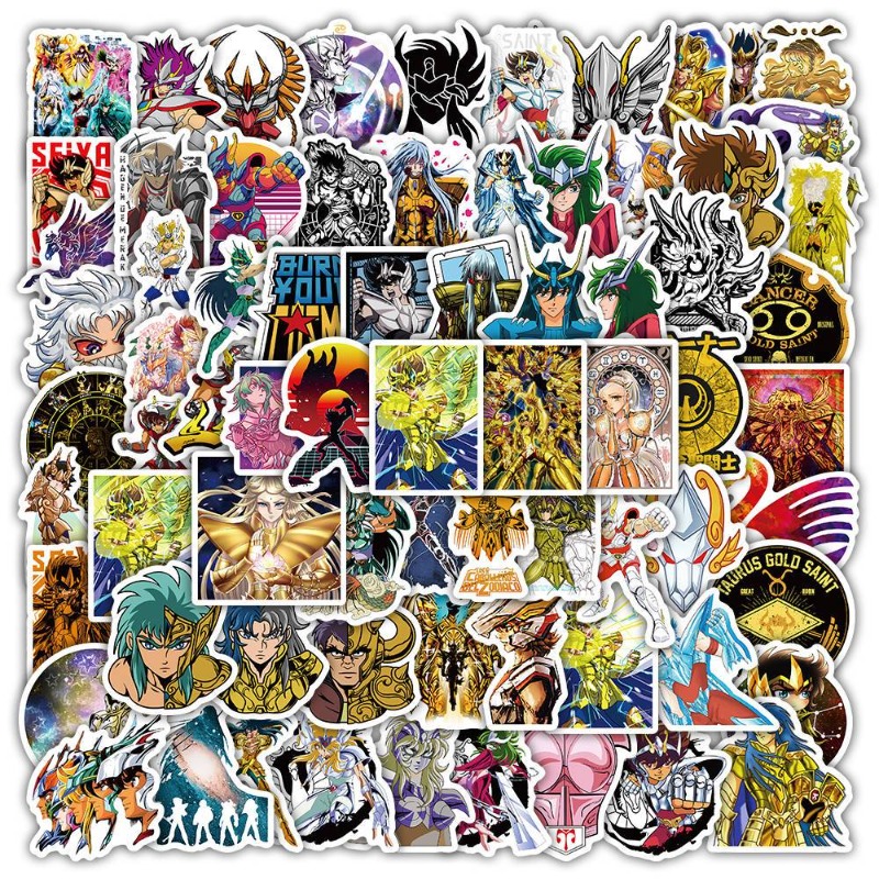 Laptop Accessories Toy - 101Pcs Saint Seiya Anime Stickers Cartoon