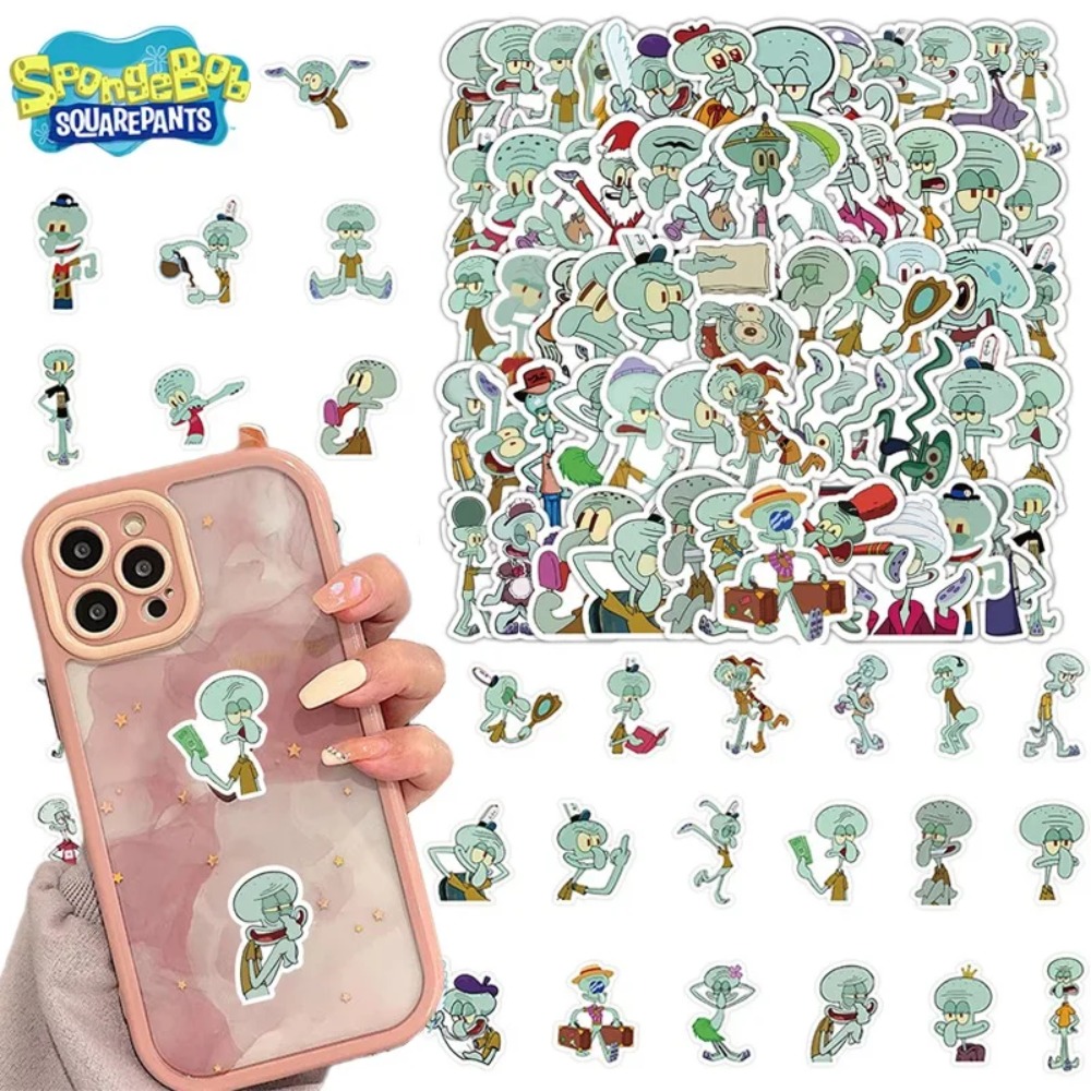 Laptop Accessories Case - 60Pcs SpongeBob Squidward Tentacles Decorative Sticker