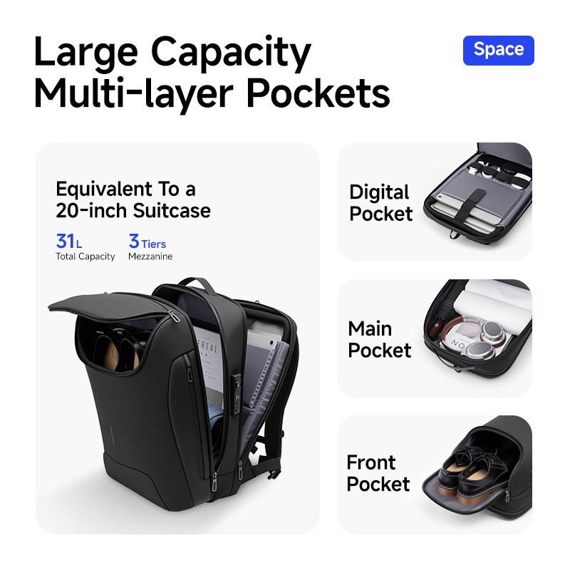 MARK RYDEN 31L Smart Men's Bac - Laptop Accessories Travel Case 评论和价格