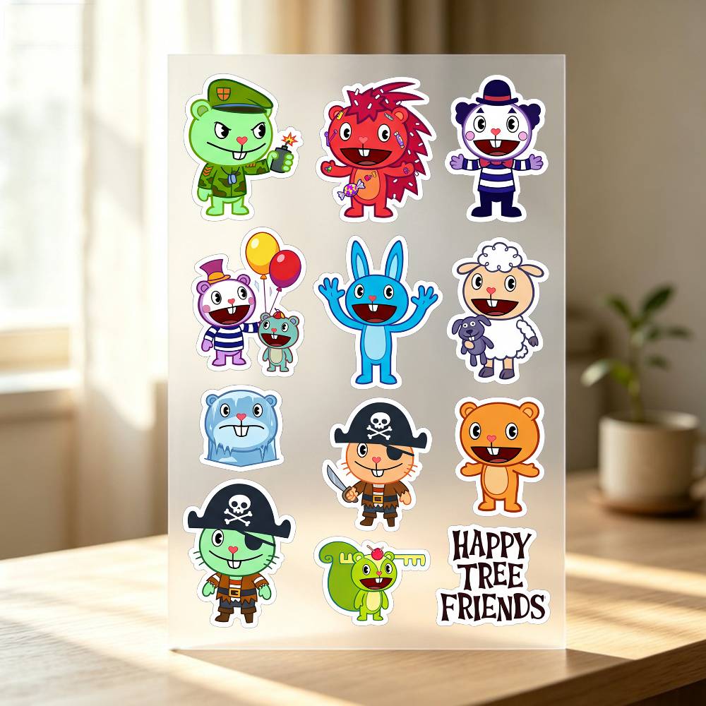 Happy T-ree F-rien-ds Stickers - Laptop Accessories Wallpaper 评论和价格