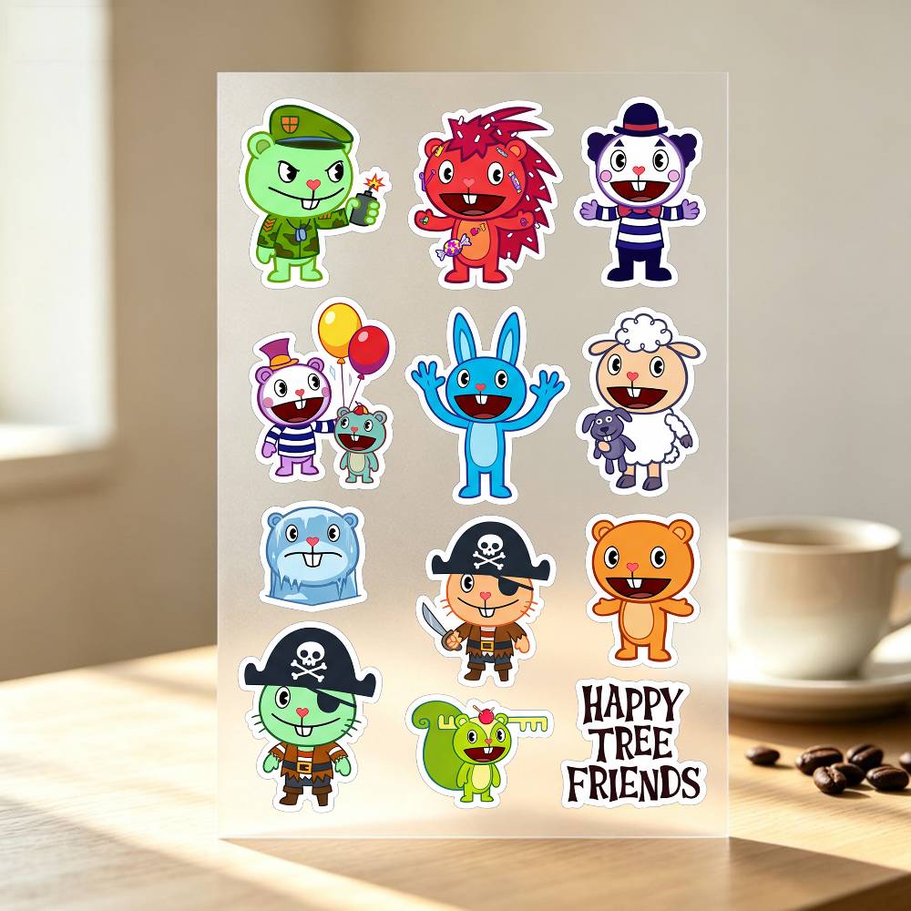 Happy T-ree F-rien-ds Stickers - Laptop Accessories Wallpaper 评论和价格