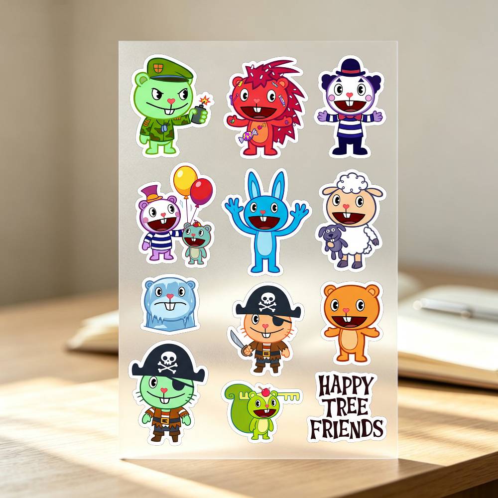 Happy T-ree F-rien-ds Stickers - Laptop Accessories Wallpaper 评论和价格