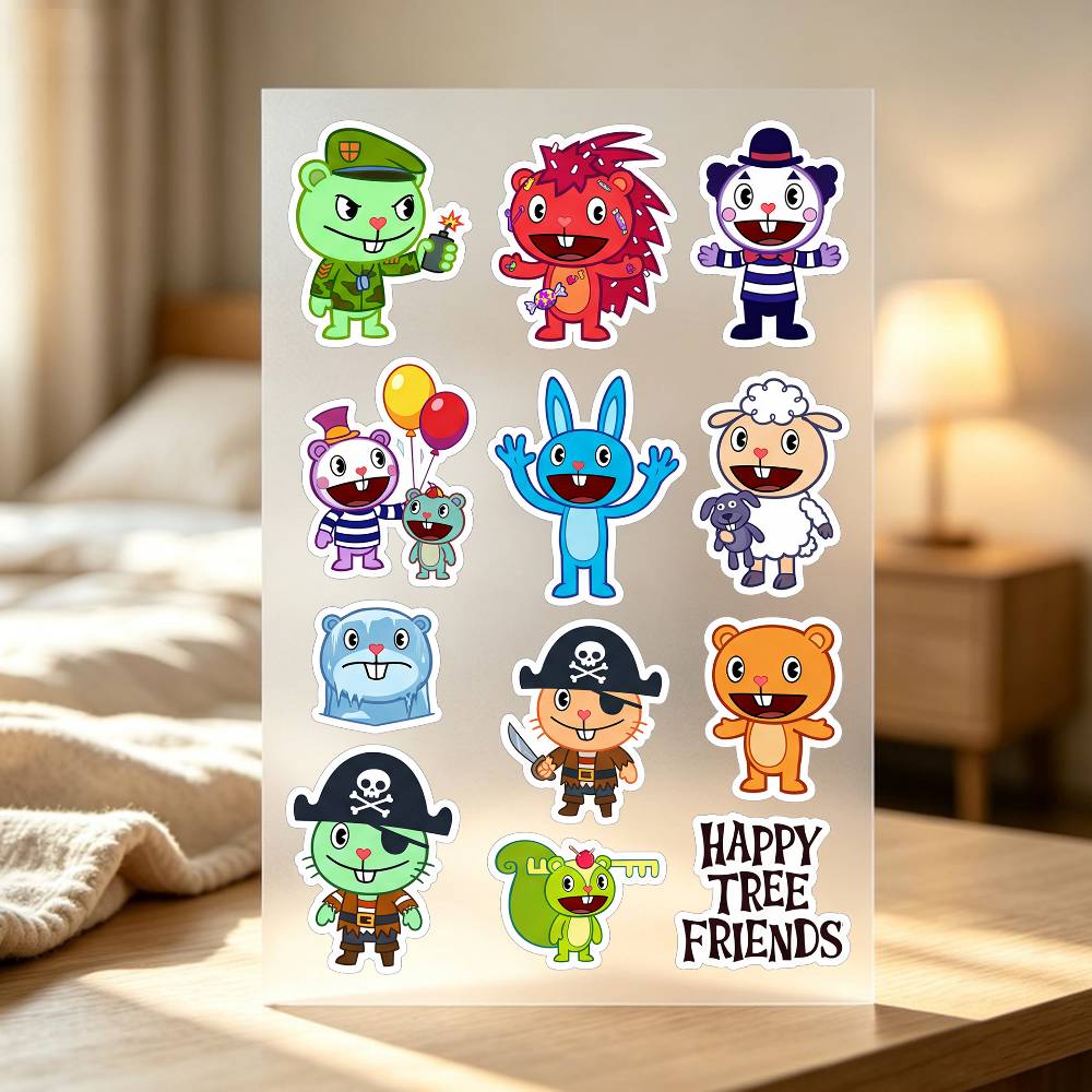 Happy T-ree F-rien-ds Stickers - Laptop Accessories Wallpaper 评论和价格