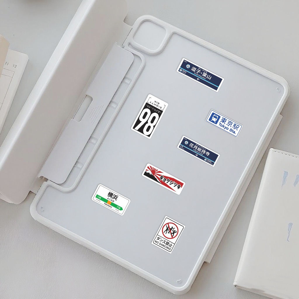 60PCS Japanese Stop Sign Logo  - Laptop Accessories Name 评论和价格