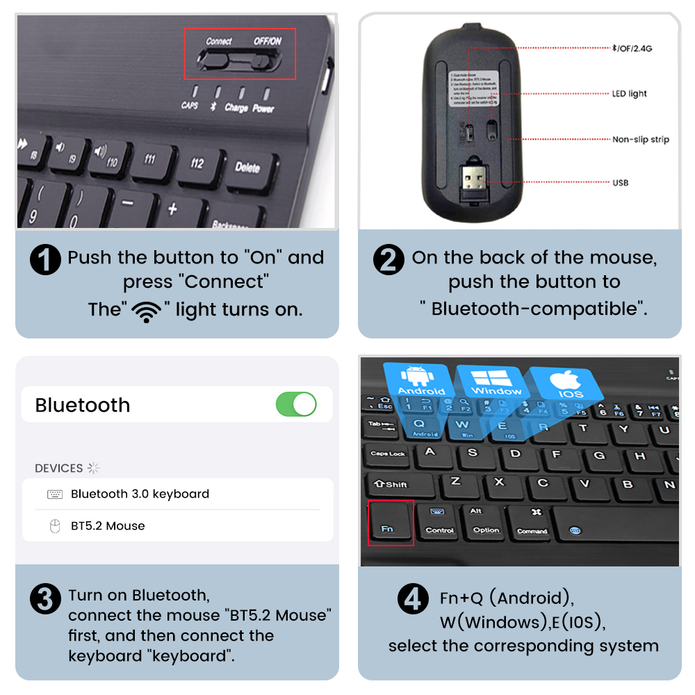 Wireless Keyboard Spanish Fren - Laptop Accessories Combo 评论和价格