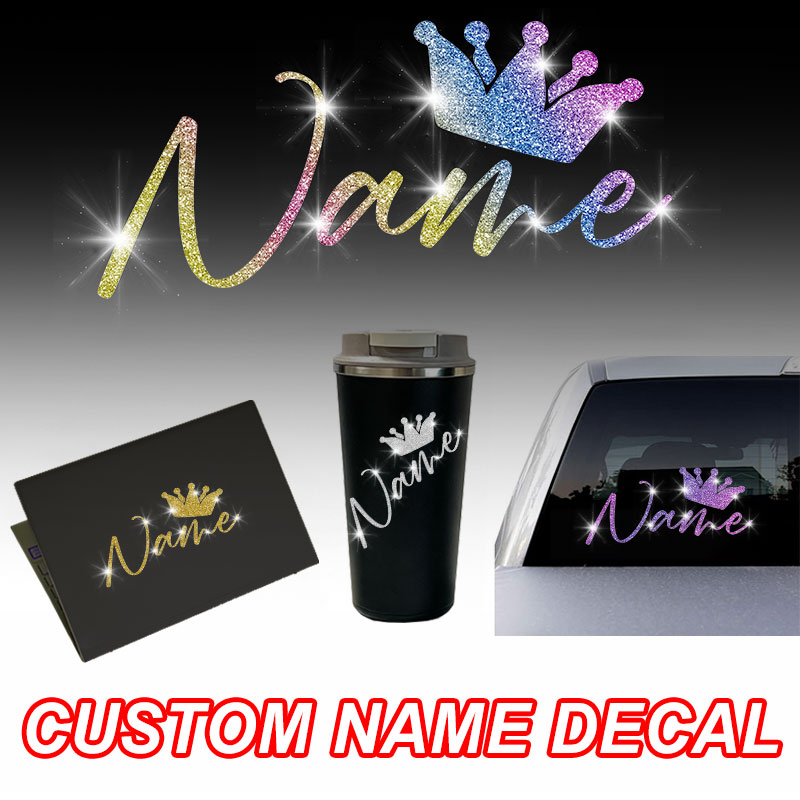 1PC Custom Glitter Crown and N - Laptop Accessories Name 评论和价格