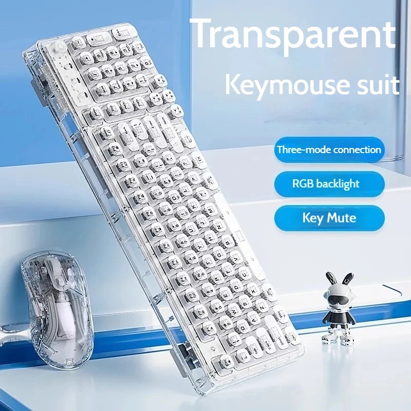 Transparent Ice Crystal Wirele - Laptop Accessories Combo 评论和价格