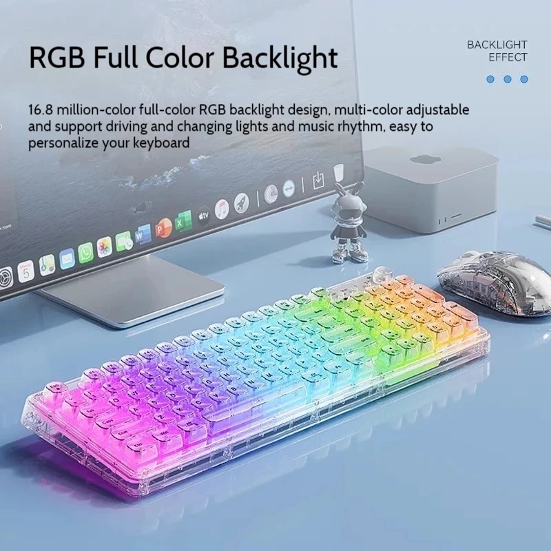 Transparent Ice Crystal Wirele - Laptop Accessories Combo 评论和价格
