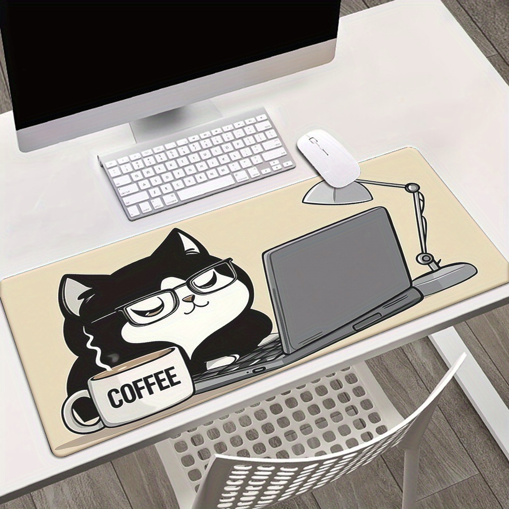 Cute Coffee Cat Working On Lap - Laptop Accessories Officeworks 评论和价格