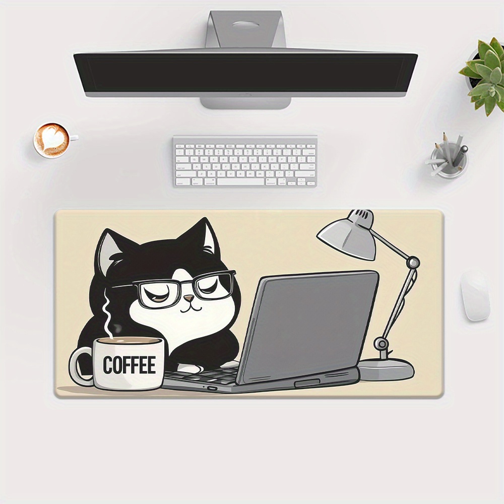 Cute Coffee Cat Working On Lap - Laptop Accessories Officeworks 评论和价格