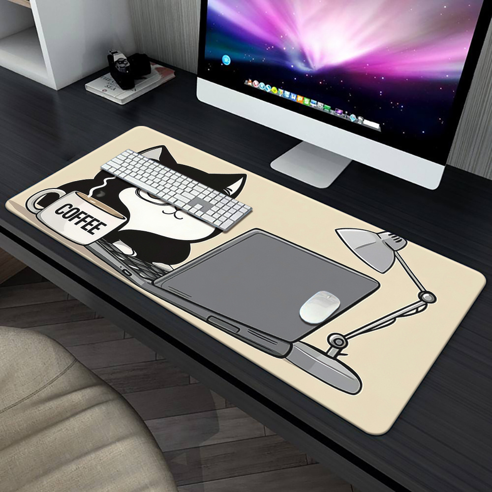 Cute Coffee Cat Working On Lap - Laptop Accessories Officeworks 评论和价格