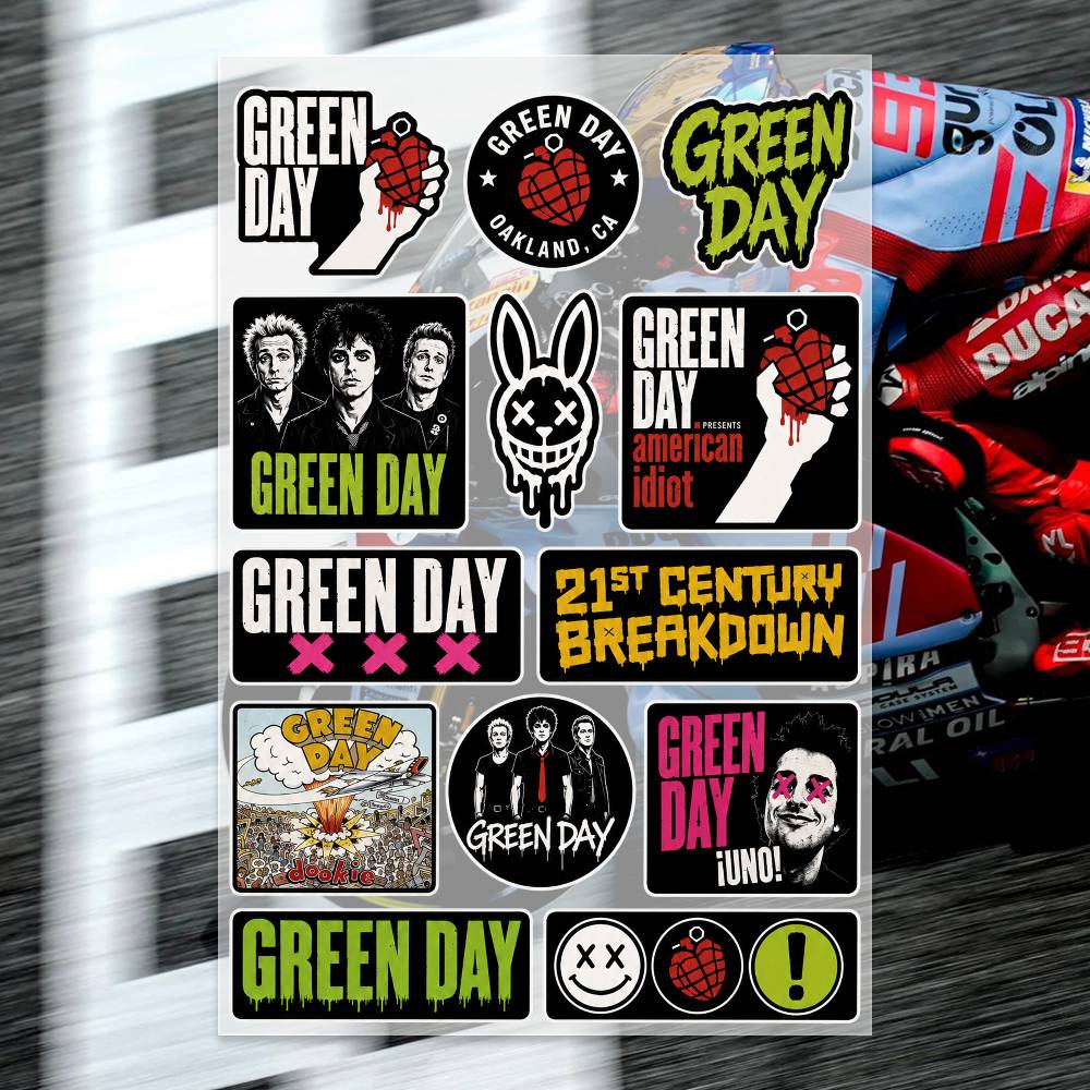 G-Green Day Stickers Moto Stic - Laptop Accessories Wallpaper 评论和价格