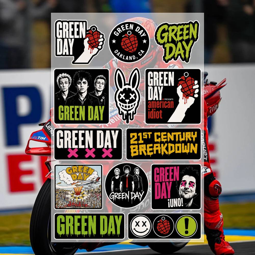 G-Green Day Stickers Moto Stic - Laptop Accessories Wallpaper 评论和价格