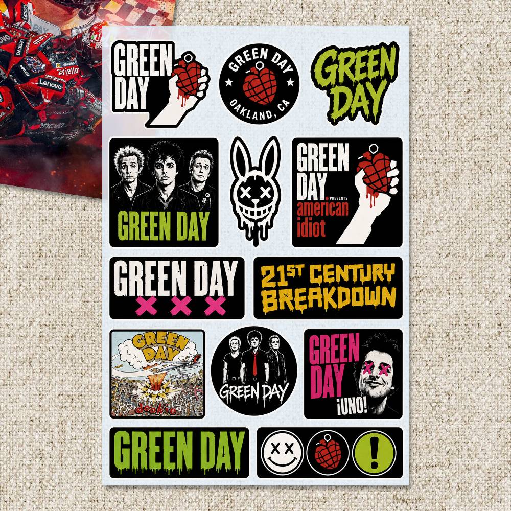 G-Green Day Stickers Moto Stic - Laptop Accessories Wallpaper 评论和价格
