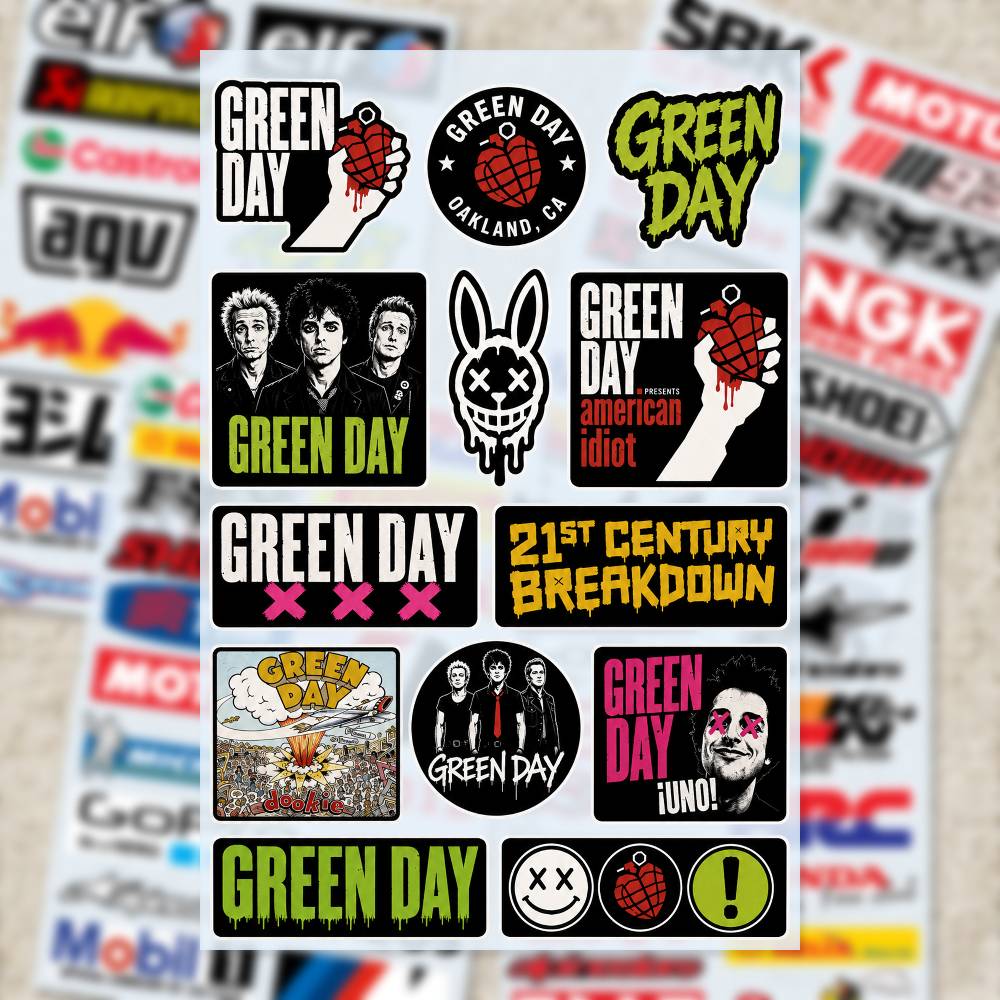 G-Green Day Stickers Moto Stic - Laptop Accessories Wallpaper 评论和价格