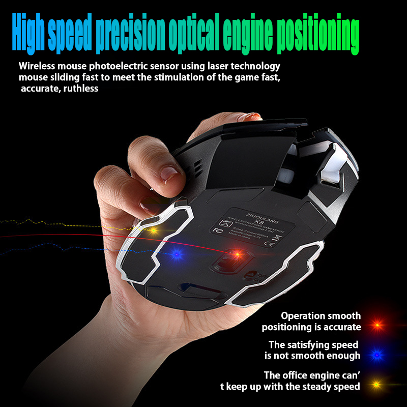 Free Wolf X8 Wireless Mouse Ch - Laptop Electronics Accessories 评论和价格