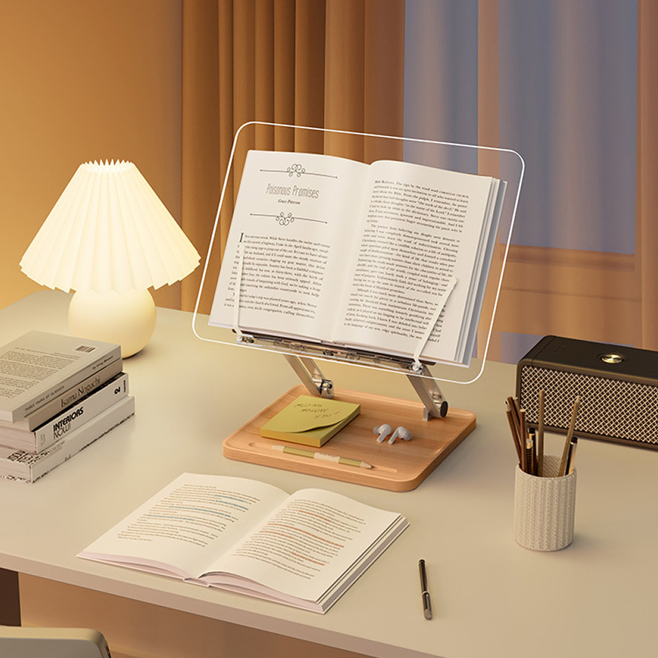 Wooden Reading Stand with Ligh - Laptop Office Accessories 评论和价格