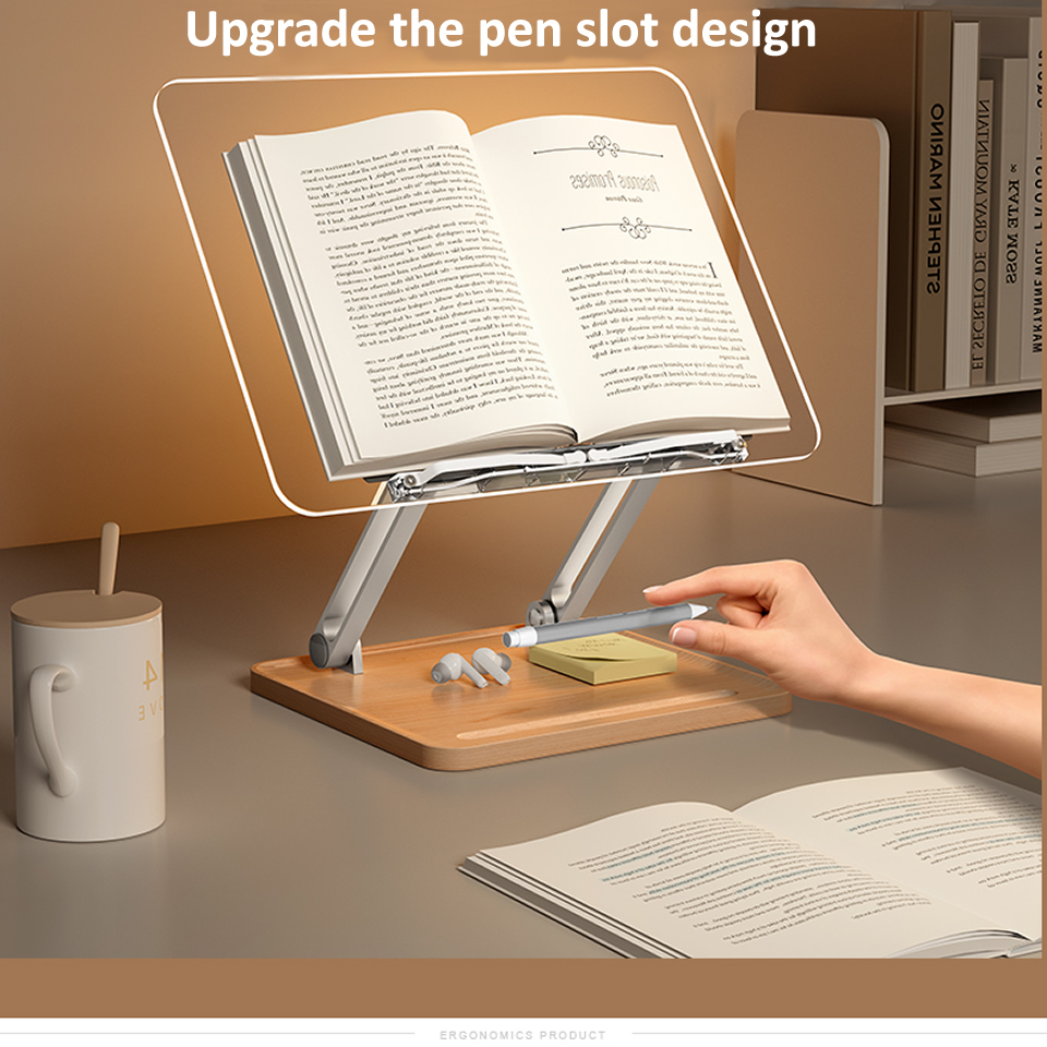 Wooden Reading Stand with Ligh - Laptop Office Accessories 评论和价格