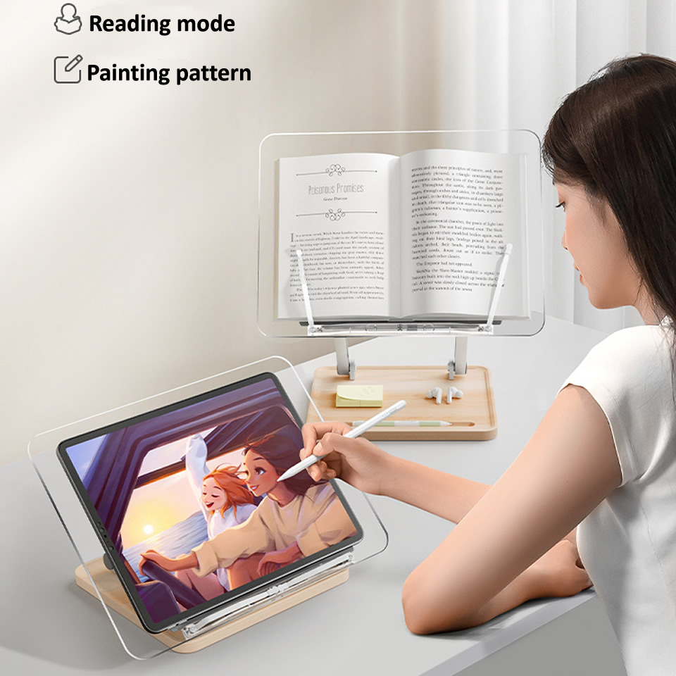 Wooden Reading Stand with Ligh - Laptop Office Accessories 评论和价格