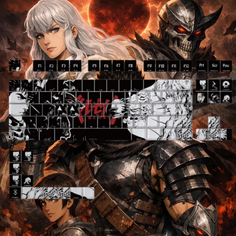 BERSERK Theme Anime Keycap 98  - Laptop Accessories To Gift 评论和价格