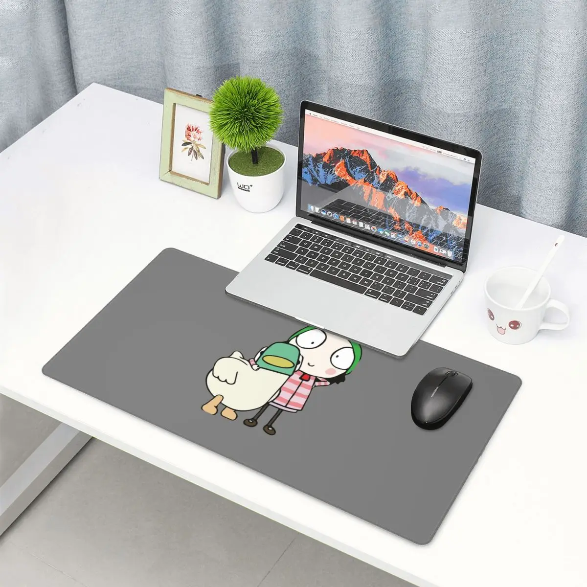 Large Mouse Pad Sarah And Duck - Laptop Accessories To Have 评论和价格