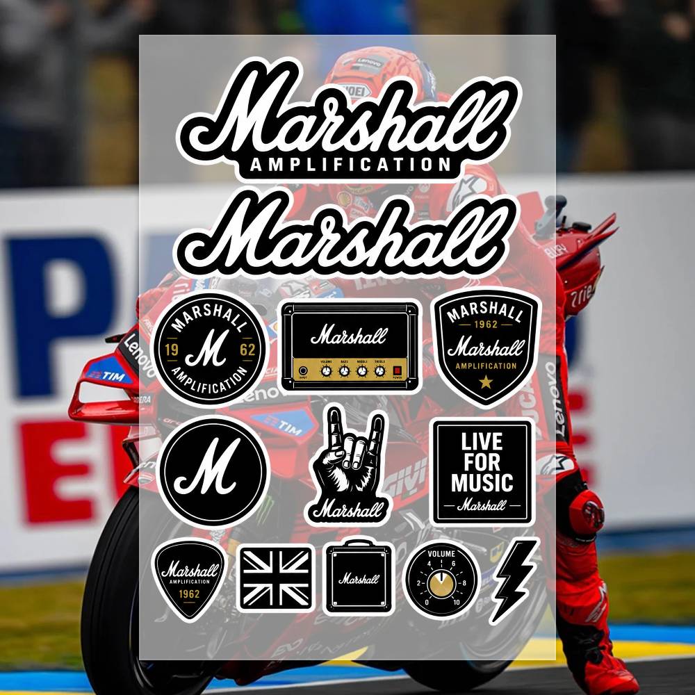 M-arshall Stickers Moto Sticke - Laptop Accessories Wallpaper 评论和价格
