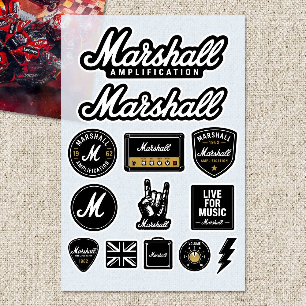 M-arshall Stickers Moto Sticke - Laptop Accessories Wallpaper 评论和价格
