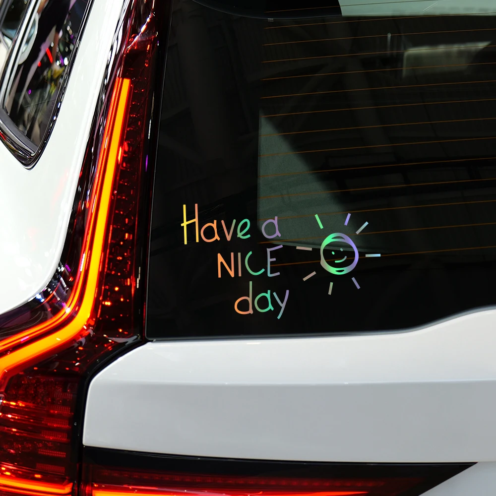 Have A Nice Day Reflective Car - Laptop Accessories To Have 评论和价格