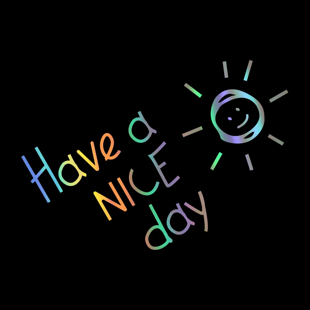 Have A Nice Day Reflective Car - Laptop Accessories To Have 评论和价格