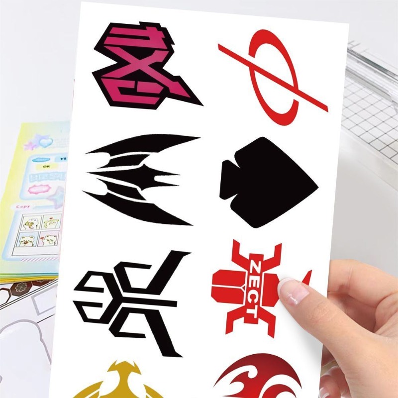60 Sheets Kamen Rider Logo Sti - Laptop Accessories Toy 评论和价格