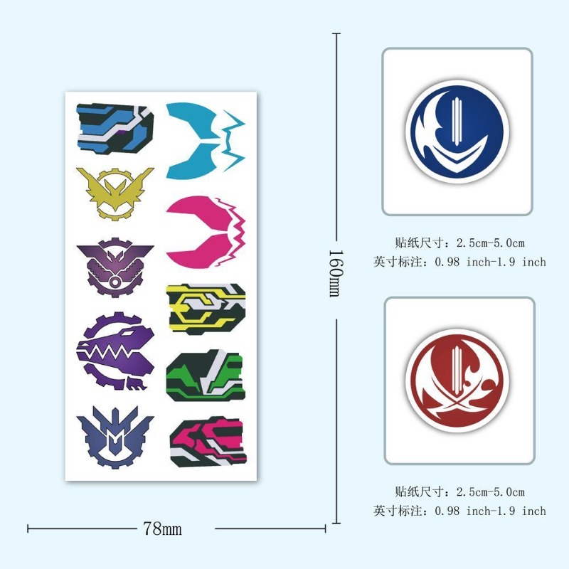 60 Sheets Kamen Rider Logo Sti - Laptop Accessories Toy 评论和价格